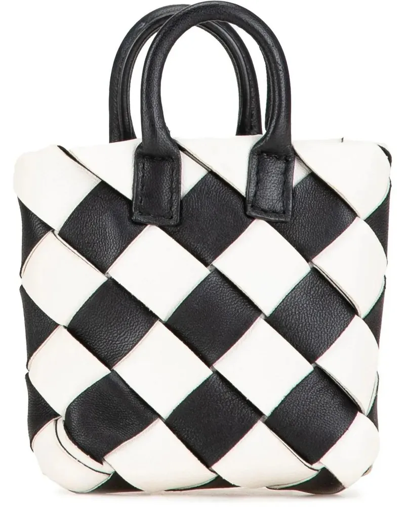 Bottega Veneta Crossbody Bags Nappa Intrecciato Maxi Cabat Bag Charm schwarz Schwarz