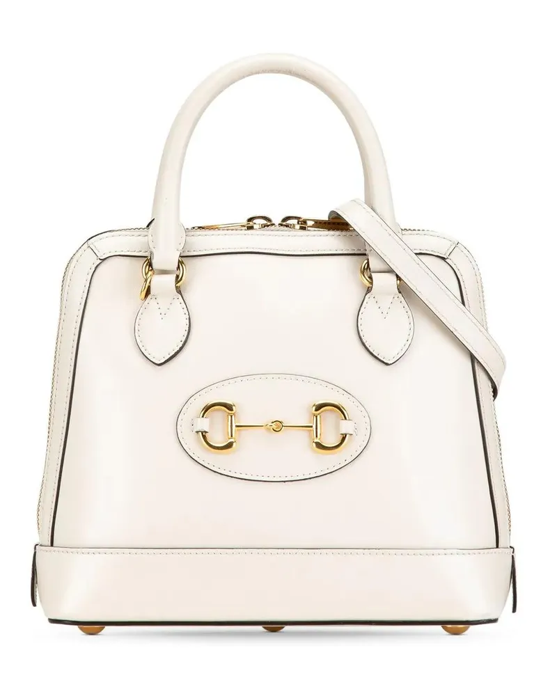 Gucci Crossbody Bags 2016-2024 Small Leather Horsebit 1955 Satchel weiß Weiß