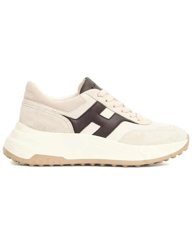 Hogan Low-Top Sneaker H669 Hi Fi Leather Cam White H Brown Running Sneak beige Beige
