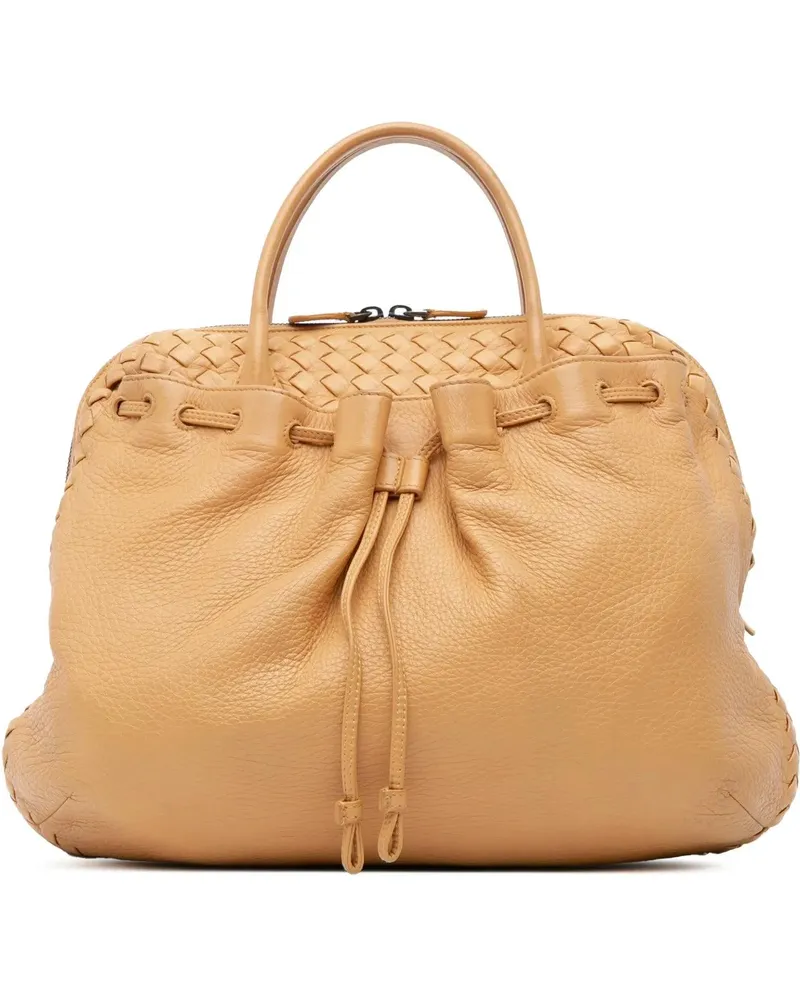 Bottega Veneta Crossbody Bags 2008 Intrecciato Trimmed Leather Handbag braun Braun