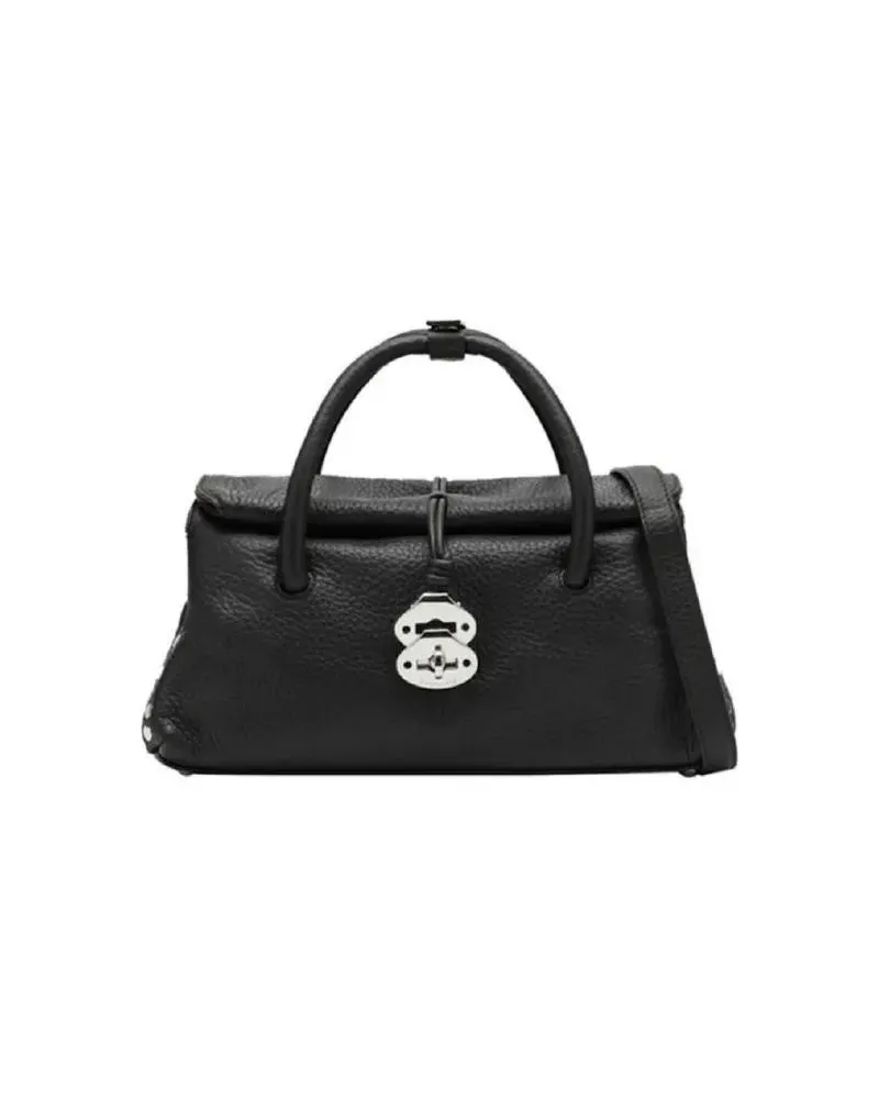 Zanellato Hobo Bags Structured Leather Handbag With Dual Handles schwarz Schwarz