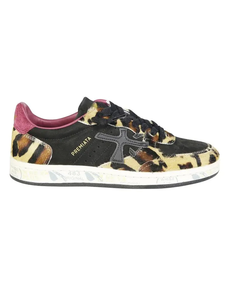 Premiata Low-Top Sneaker Leopard Sneaker schwarz Schwarz