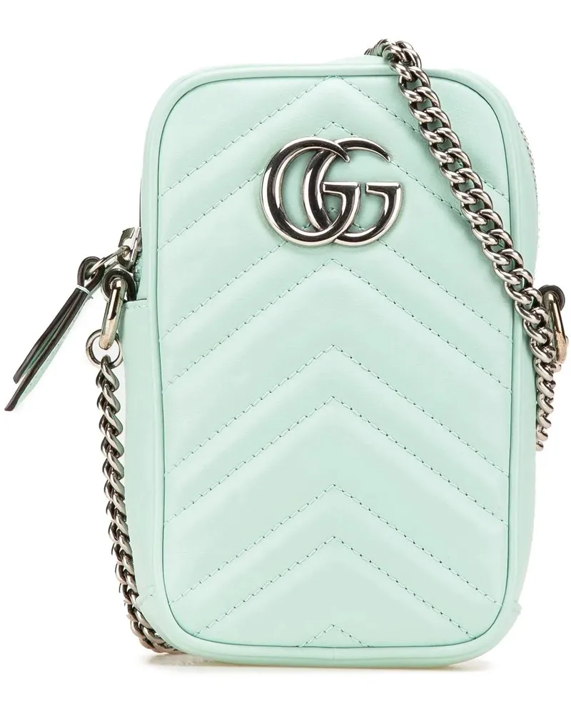 Gucci Hobo Bags Mini GG Marmont Matelasse Leather Crossbody grün Grün