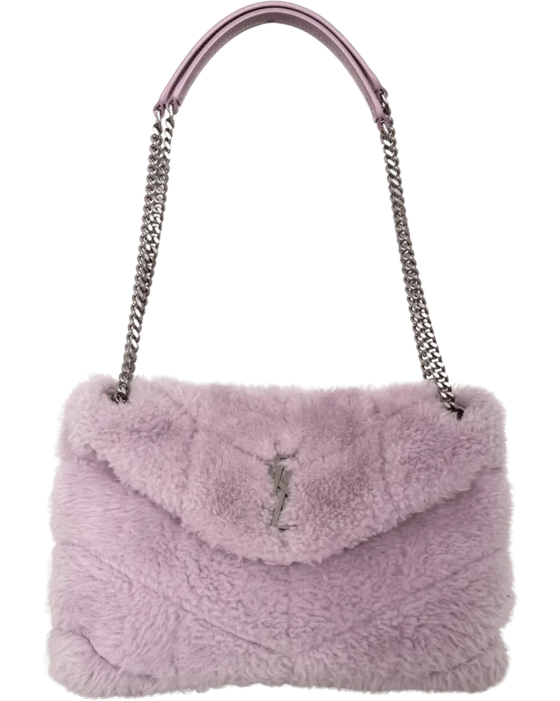 Saint Laurent Hobo Bags  Loulou Puffer Small Shearling Should orange Orange