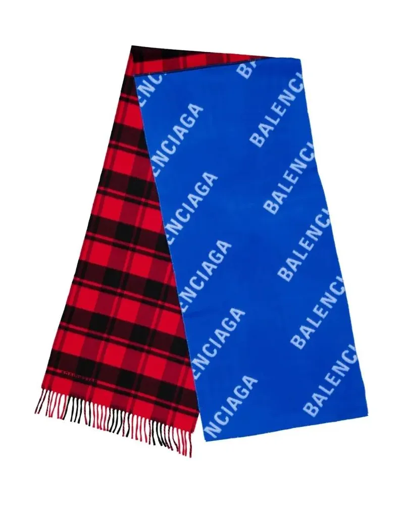 Balenciaga Tücher & Schals 50/50 Logo Scarf blau Blau
