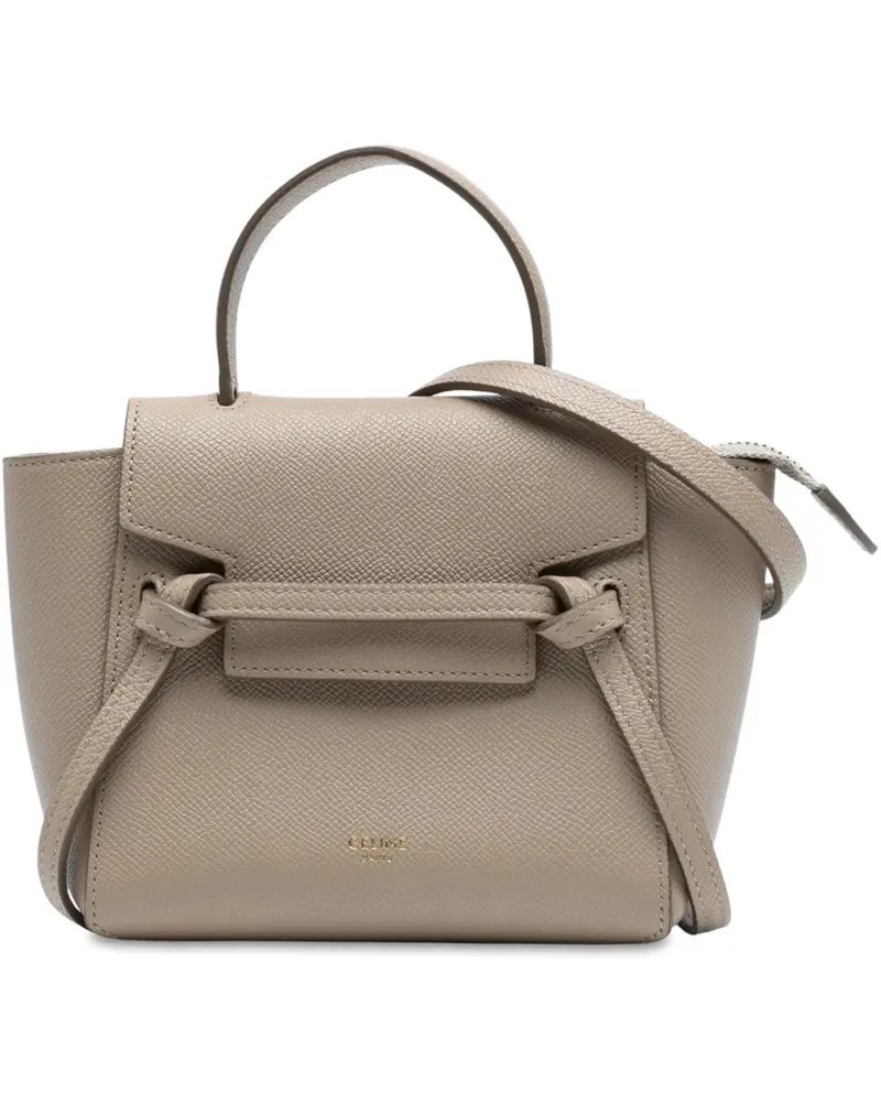 Celine Hobo Bags Pico Grained Calfskin Belt Bag braun Braun