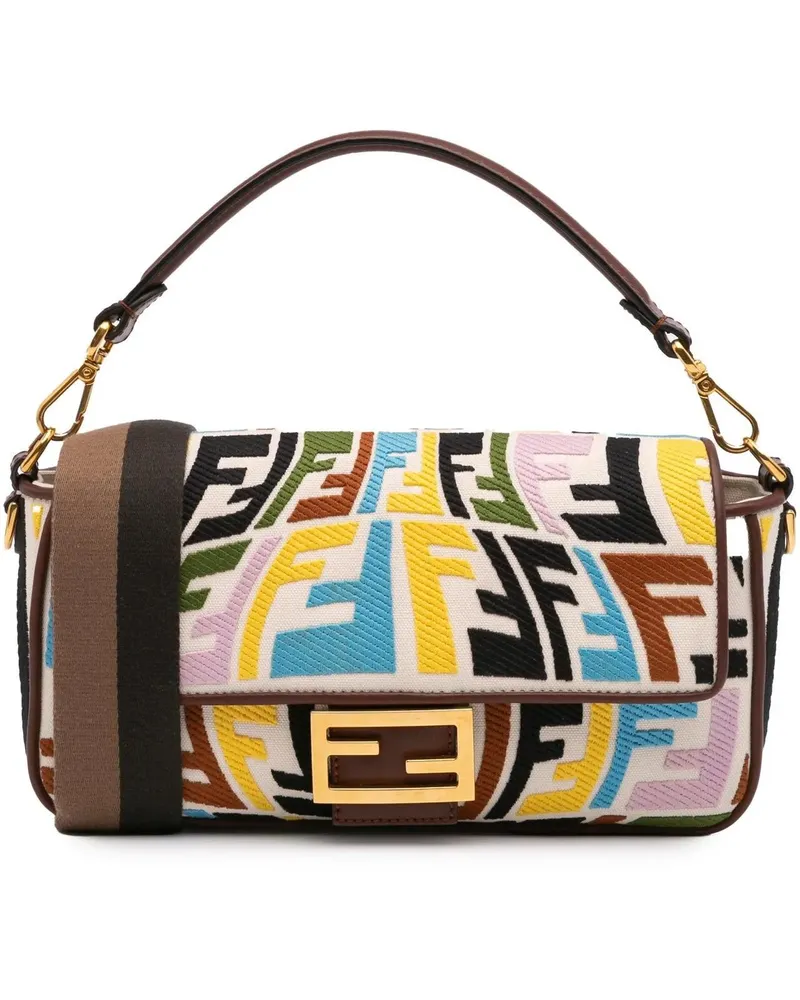 Fendi Hobo Bags 2010-2025 Sarah Coleman Zucca Embroidered Canvas F braun Braun