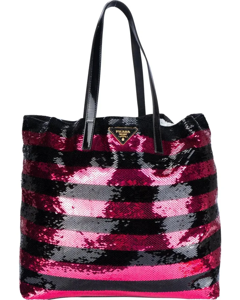 Prada Crossbody Bags  Sequin Paillettes Fuchsia Shopper Bag bunt Bunt