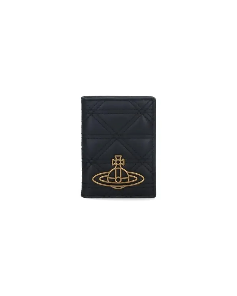 Vivienne Westwood Portemonnaie Bi-Fold "Orb" Passport Holder – Black schwarz Schwarz
