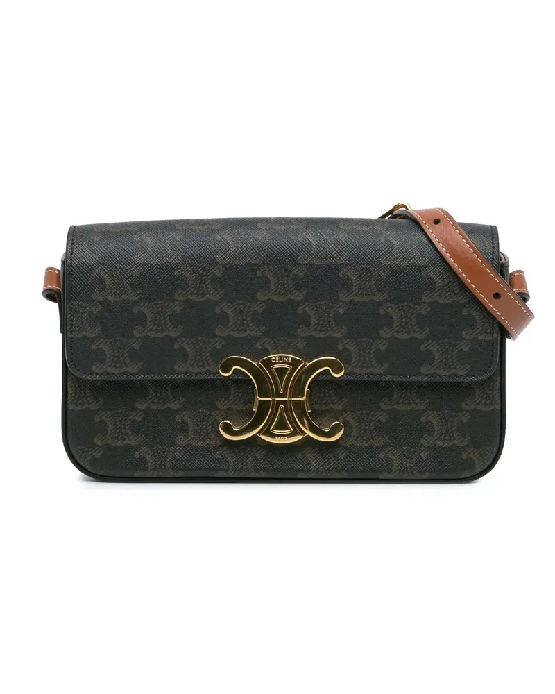 Celine Hobo Bags 2022 Triomphe Coated Canvas Claude Shoulder Bag braun Braun