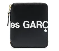 Portemonnaies Leather Wallet With Logo schwarz