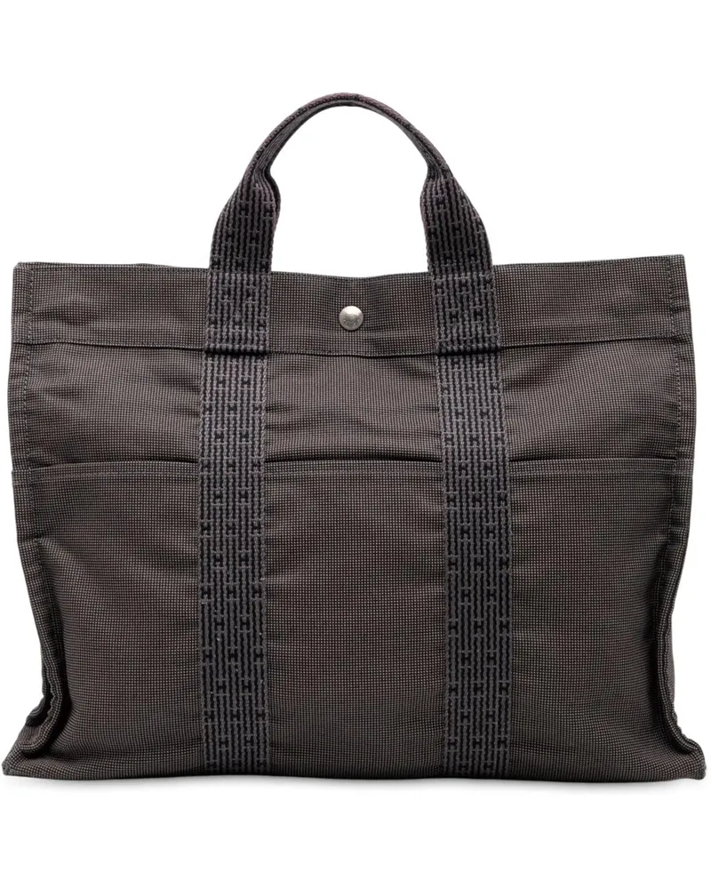 Hermès Shopper Canvas Herline MM grau Grau