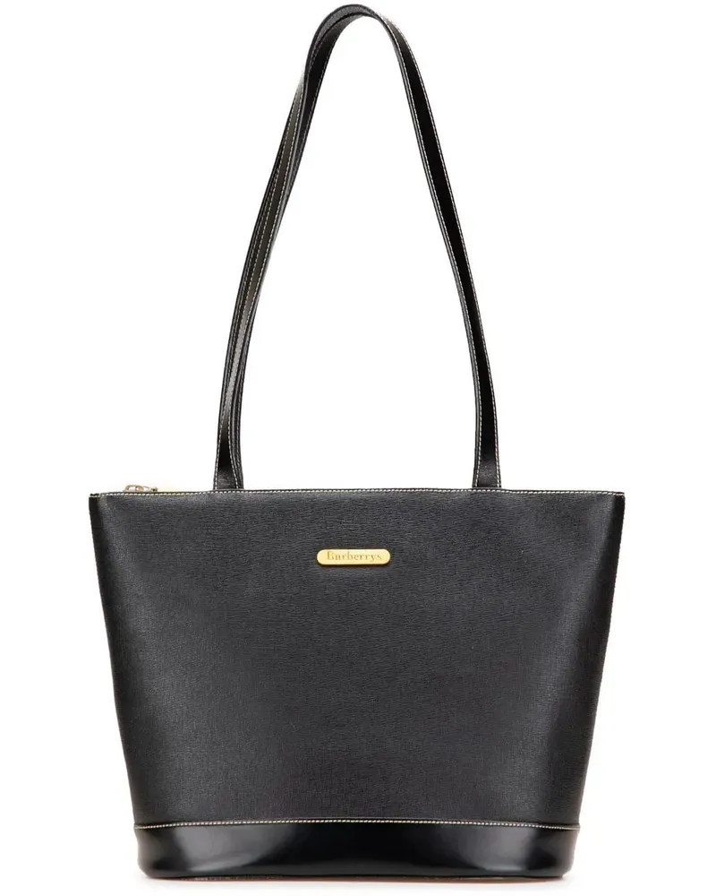Burberry Shopper Leather Tote schwarz Schwarz
