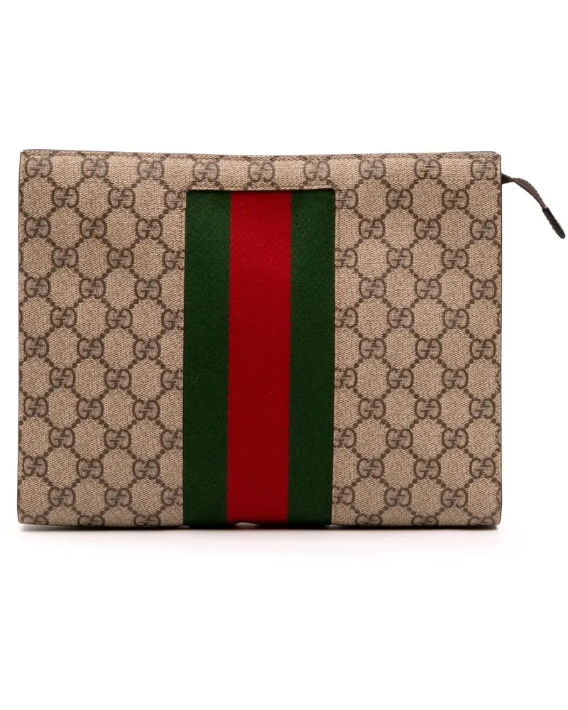 Gucci Clutches GG Supreme Web Clutch braun Braun