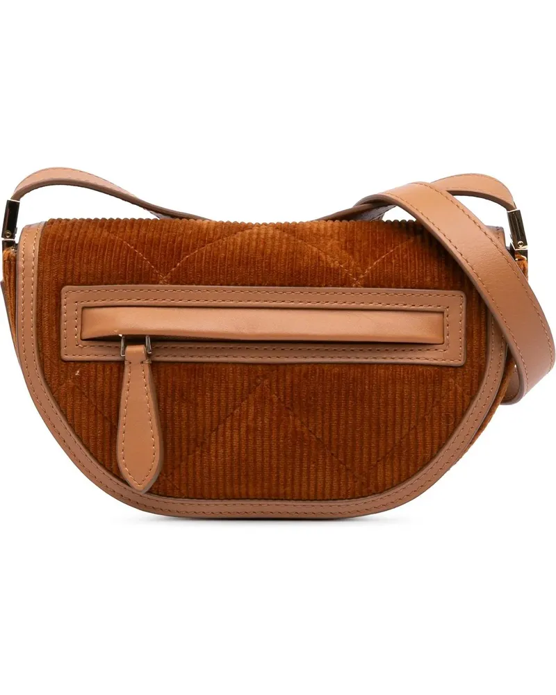 Burberry Hobo Bags Micro Corduroy Olympia Shoulder Bag braun Braun
