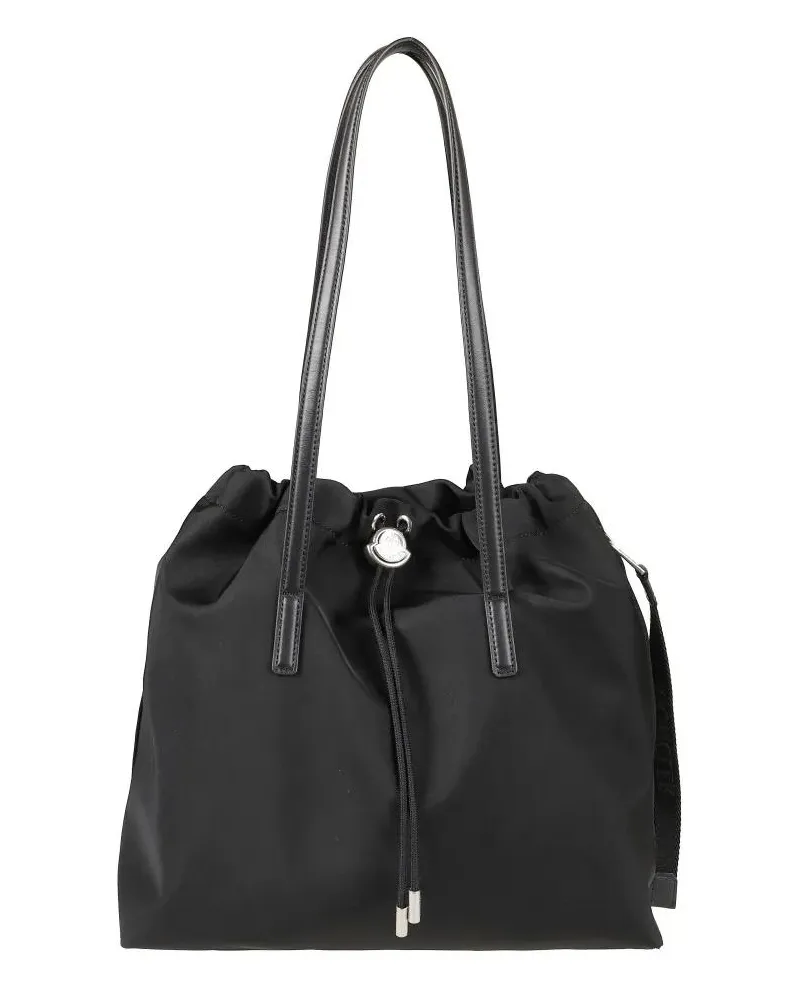 Moncler Shopper & Totes Spacious Black Tote Bag With Drawstring Closure schwarz Schwarz
