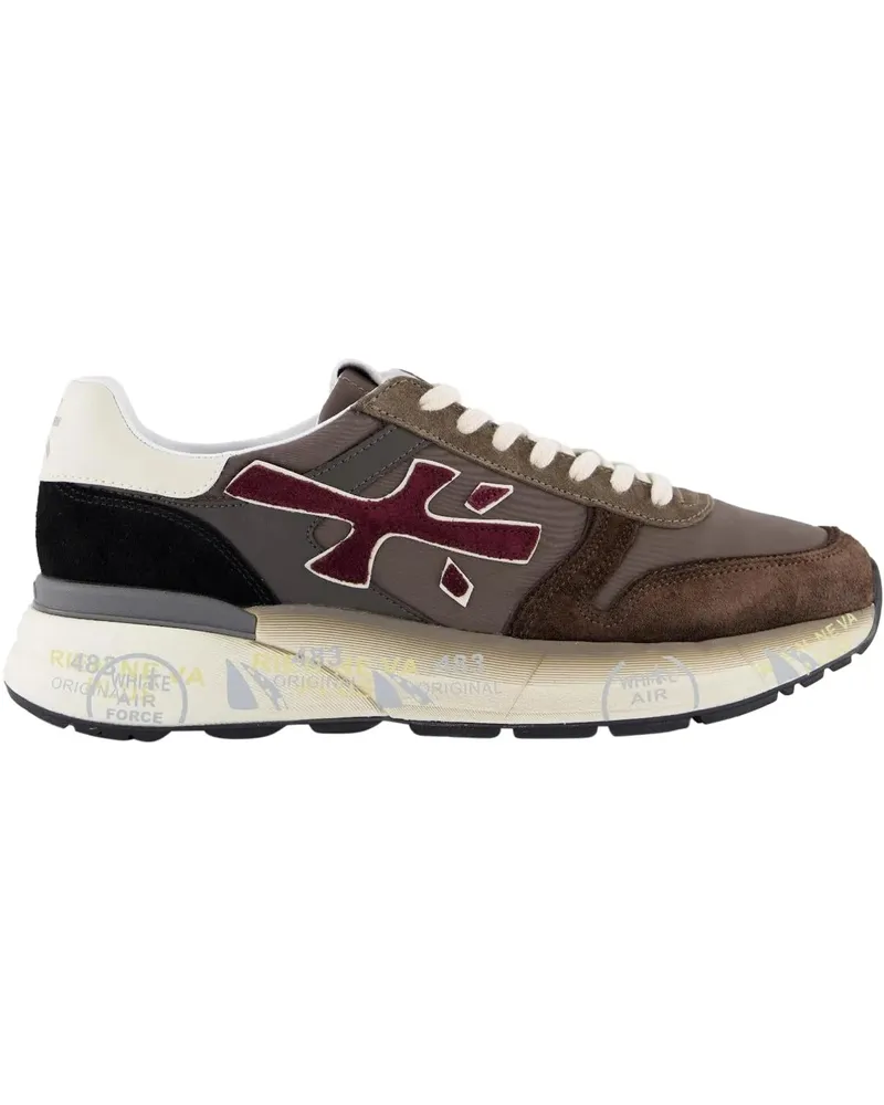 Premiata Low-Top Sneaker Heren Mick Sneaker Bruin/Rood braun Braun