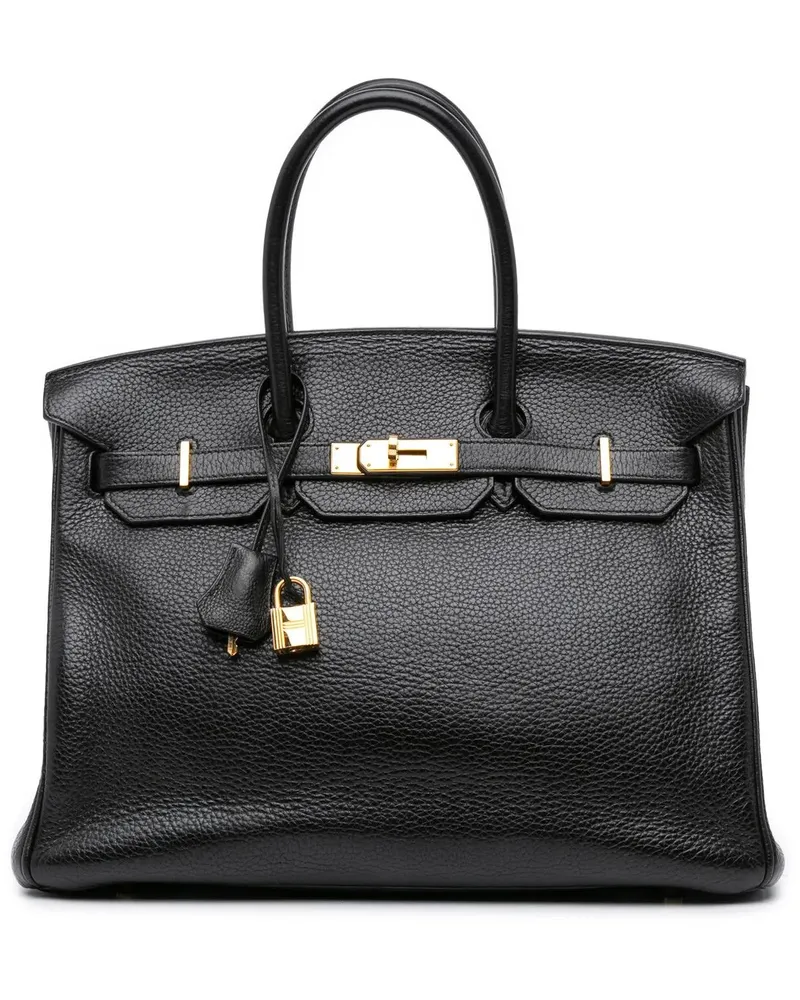 Hermès Crossbody Bags Togo Birkin Retourne 35 schwarz Schwarz
