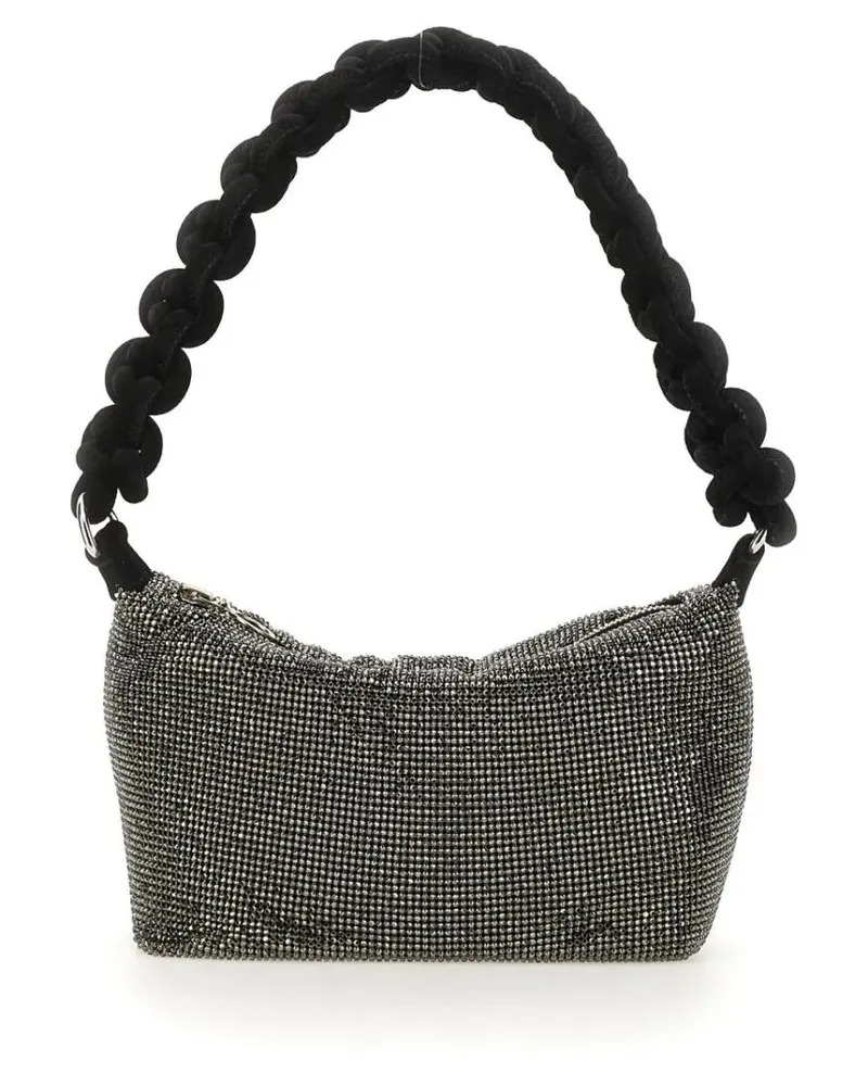 KARA Hobo Bags Bag With Knotted Handle And Textured Surface grau Grau