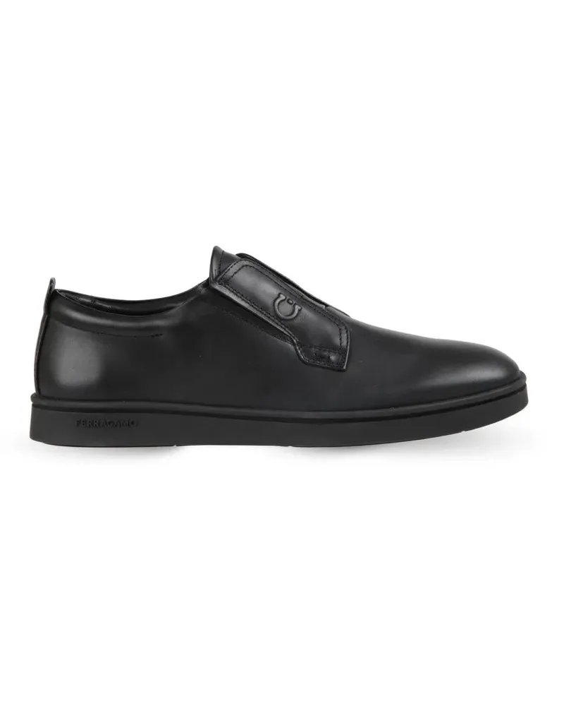 Ferragamo Loafer Stringate Shoes With Classic Design And Silhouette schwarz Schwarz
