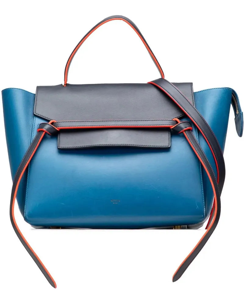 Celine Hobo Bags Mini Tricolor Smooth Calfskin Belt Bag blau Blau