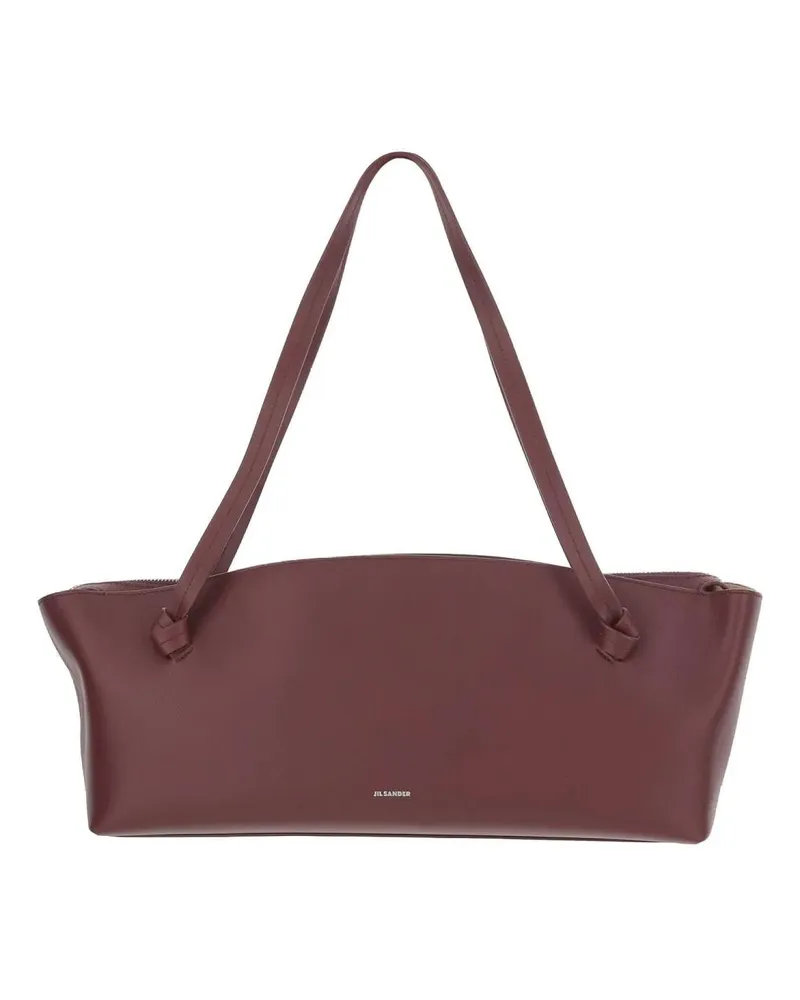 Jil Sander Hobo Bags Bordeaux Leather Shoulder Bag rot Rot
