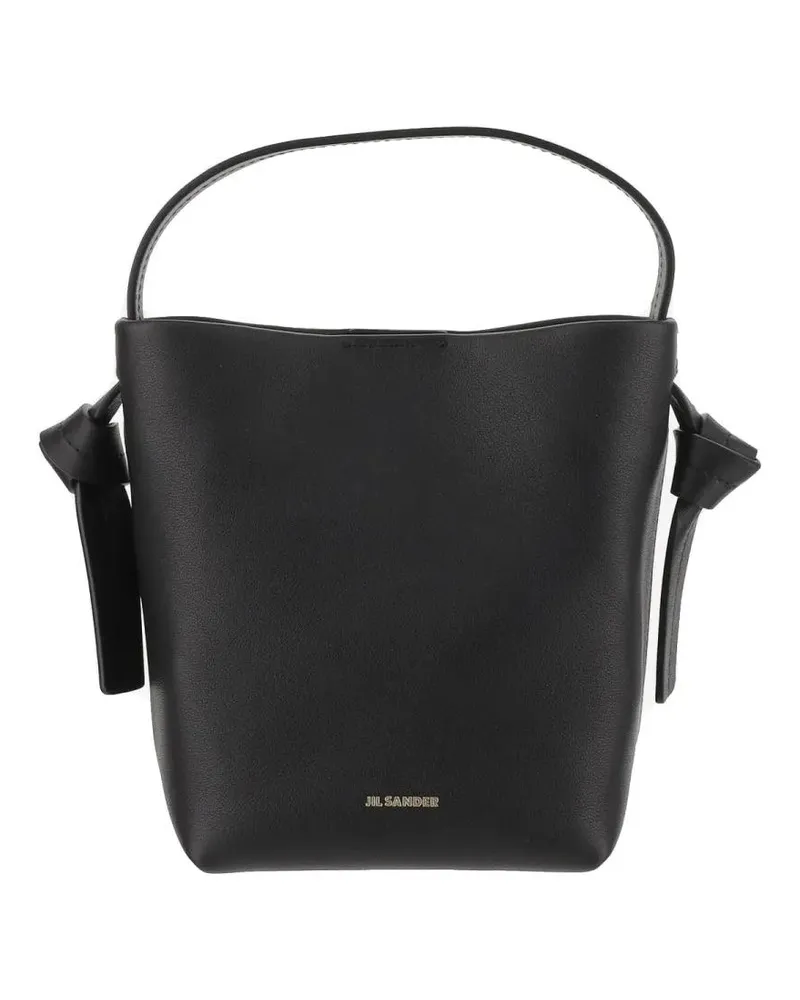 Jil Sander Crossbody Bags Mini Knot Leather Hobo Bag schwarz Schwarz
