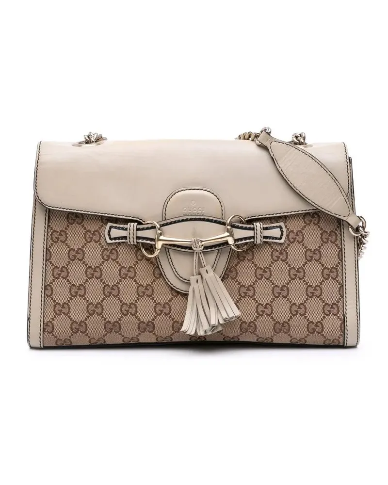 Gucci Hobo Bags Medium GG Canvas Emily Shoulder Bag braun Braun