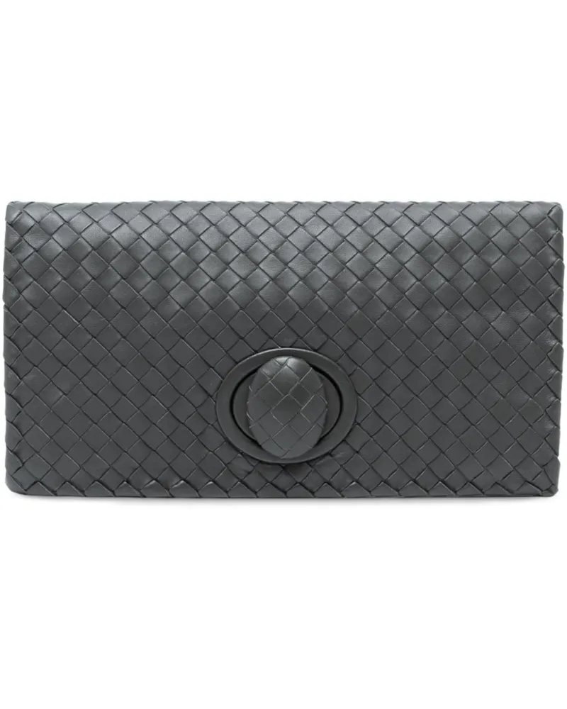 Bottega Veneta Clutches Nappa Intrecciato Turn Lock Clutch schwarz Schwarz