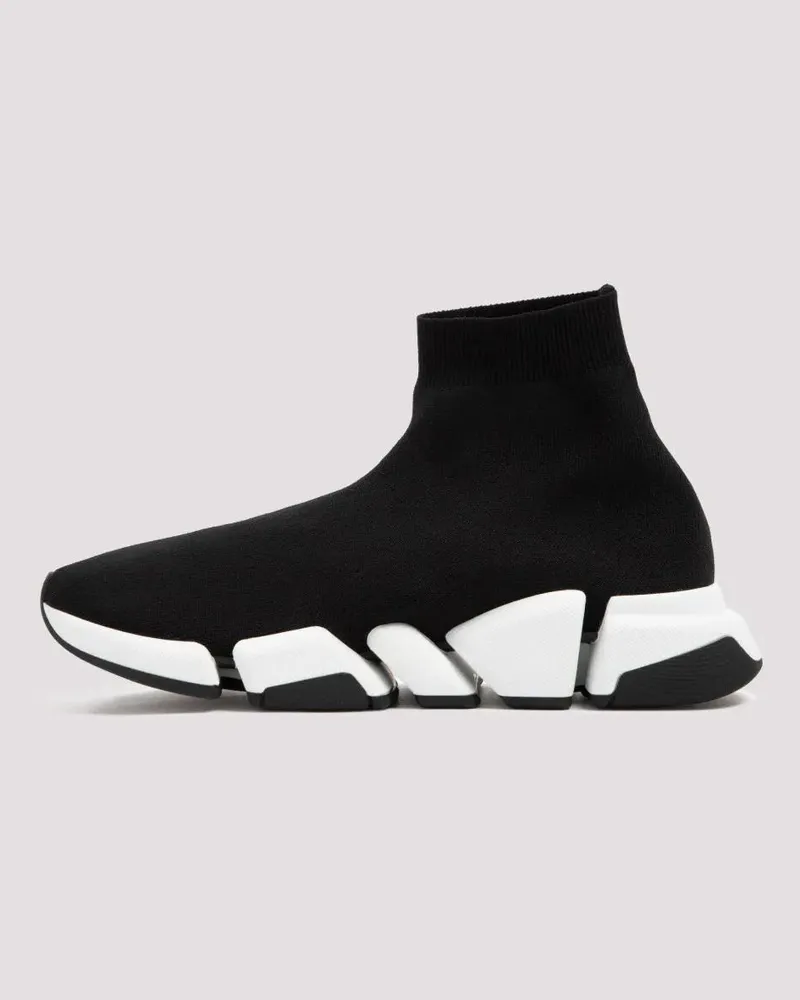 Balenciaga Low-Top Sneaker Black And White Speed 2.0 Sneakers schwarz Schwarz