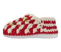 Slipper & Pantoletten Zehentrenner Chunky Christmas rot