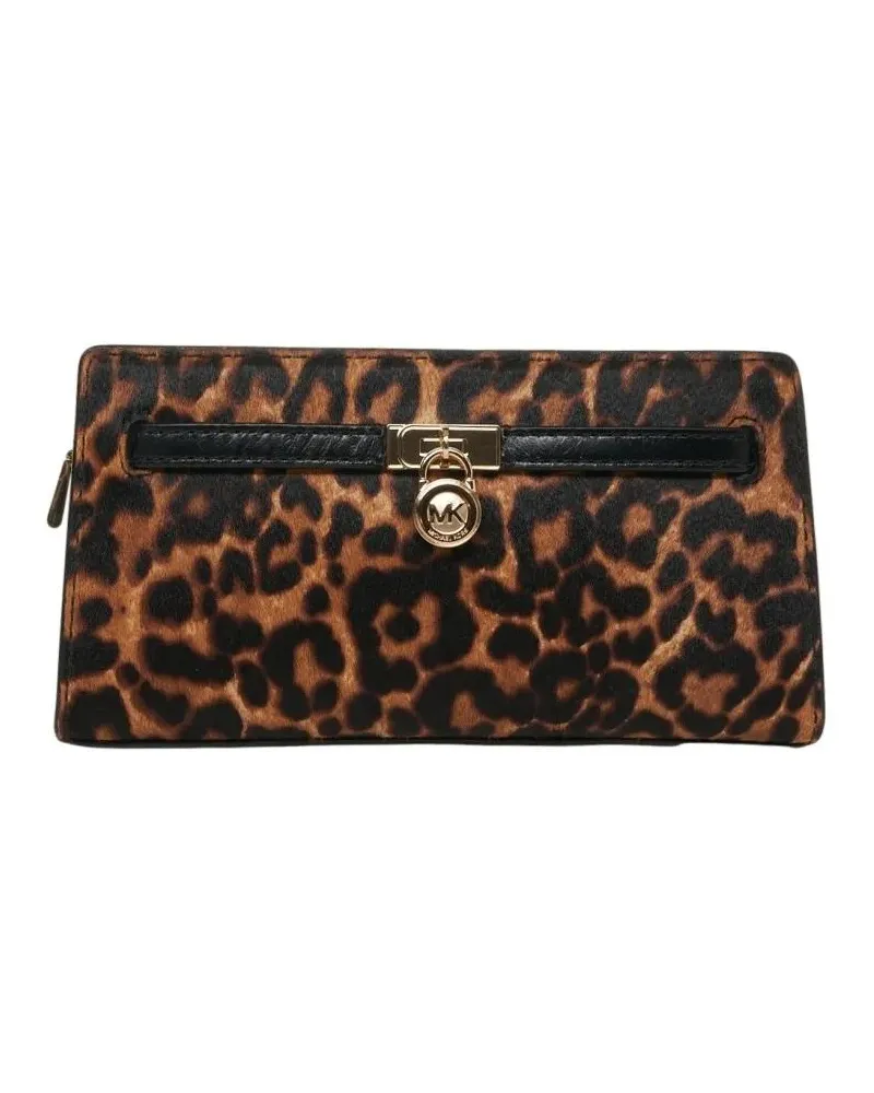 Michael Kors Clutches Animal Print Clutch With Magnetic Closure schwarz Schwarz