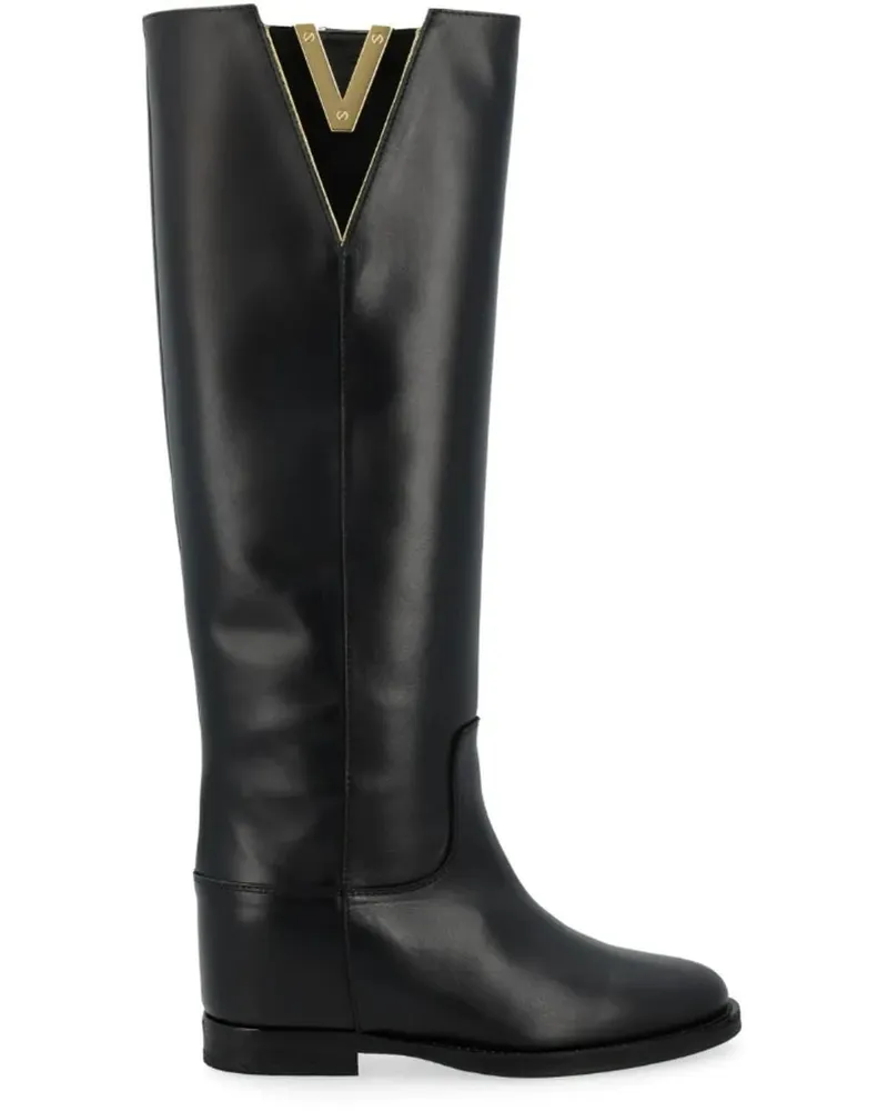 Via Roma 15 Stiefel Boots Black schwarz Schwarz
