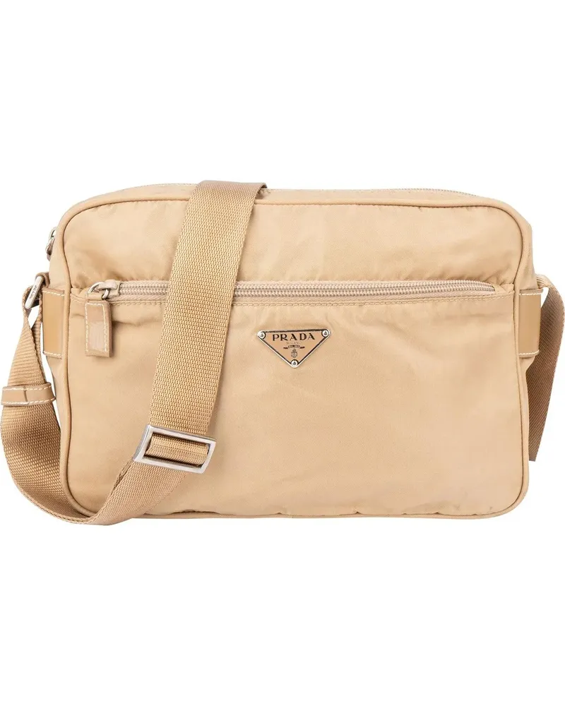 Prada Crossbody Bags  Beige Nylon Triangle Crossbody Bag beige Beige
