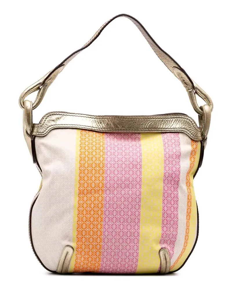 Loewe Hobo Bags Anagram Canvas New Road Shoulder Bag rosa Gold