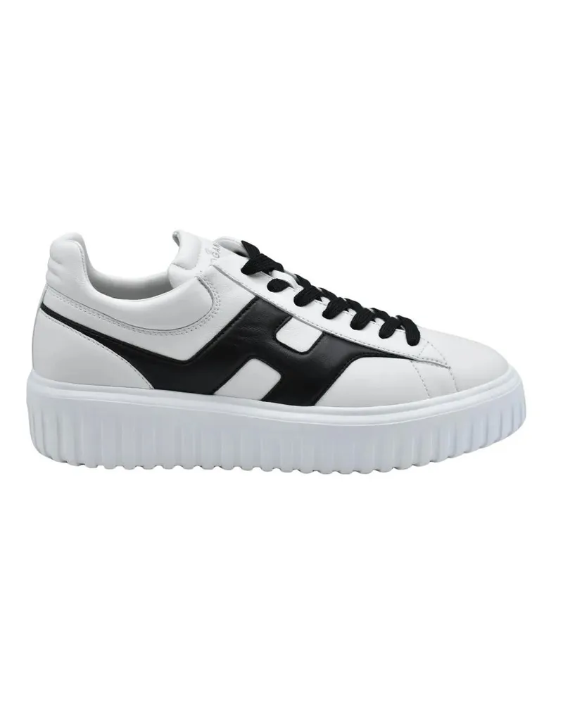 Hogan Low-Top Sneaker Black Sneakerswith Textured Sole weiß Weiß
