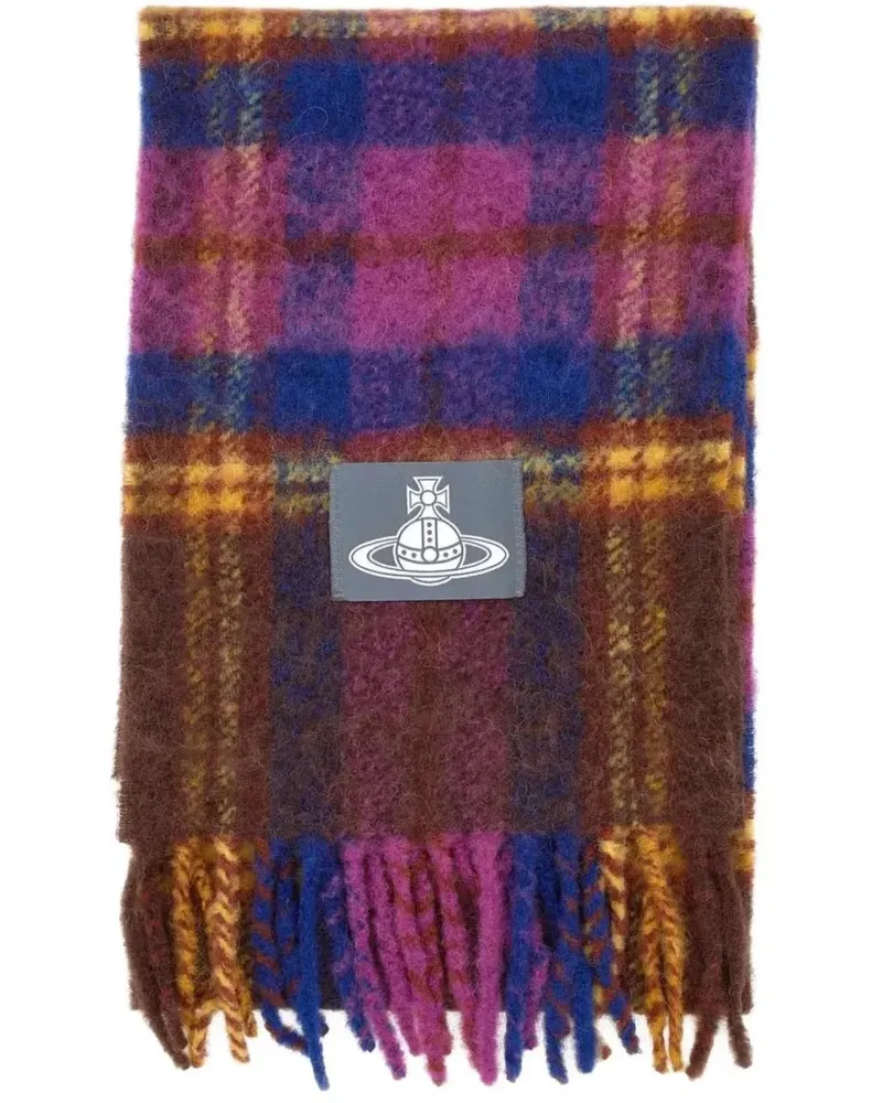 Vivienne Westwood Handschuhe Check Scarf Purple bunt Bunt