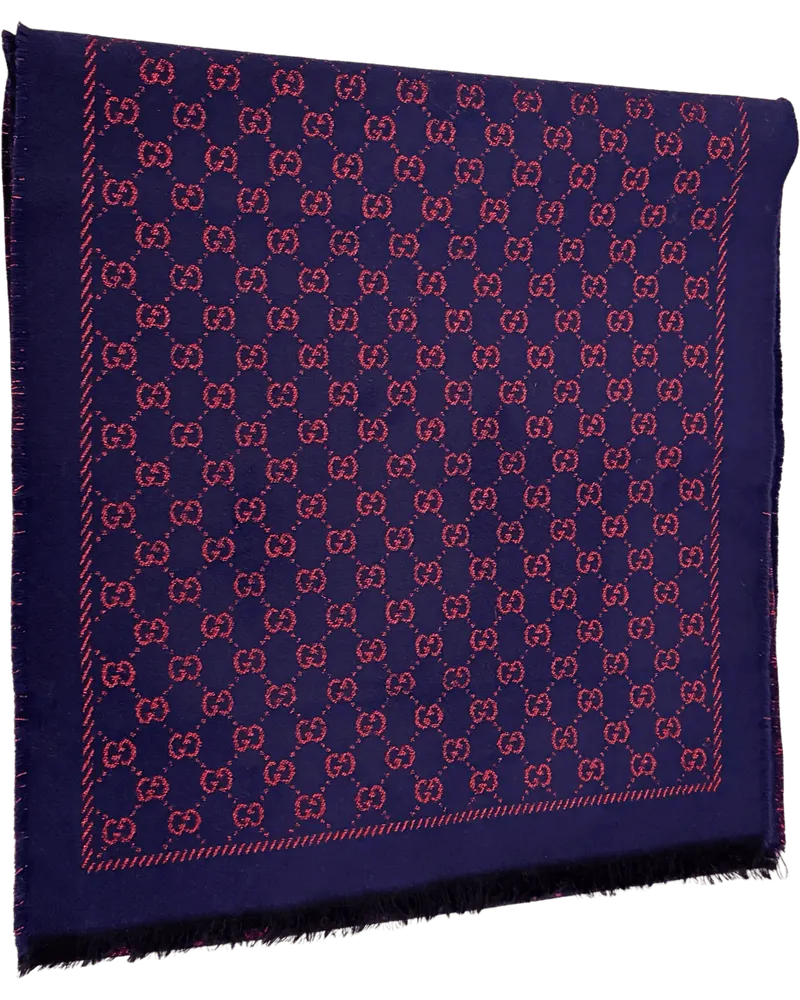 Gucci Tücher & Schals  wool scarf, navy blue blau Blau