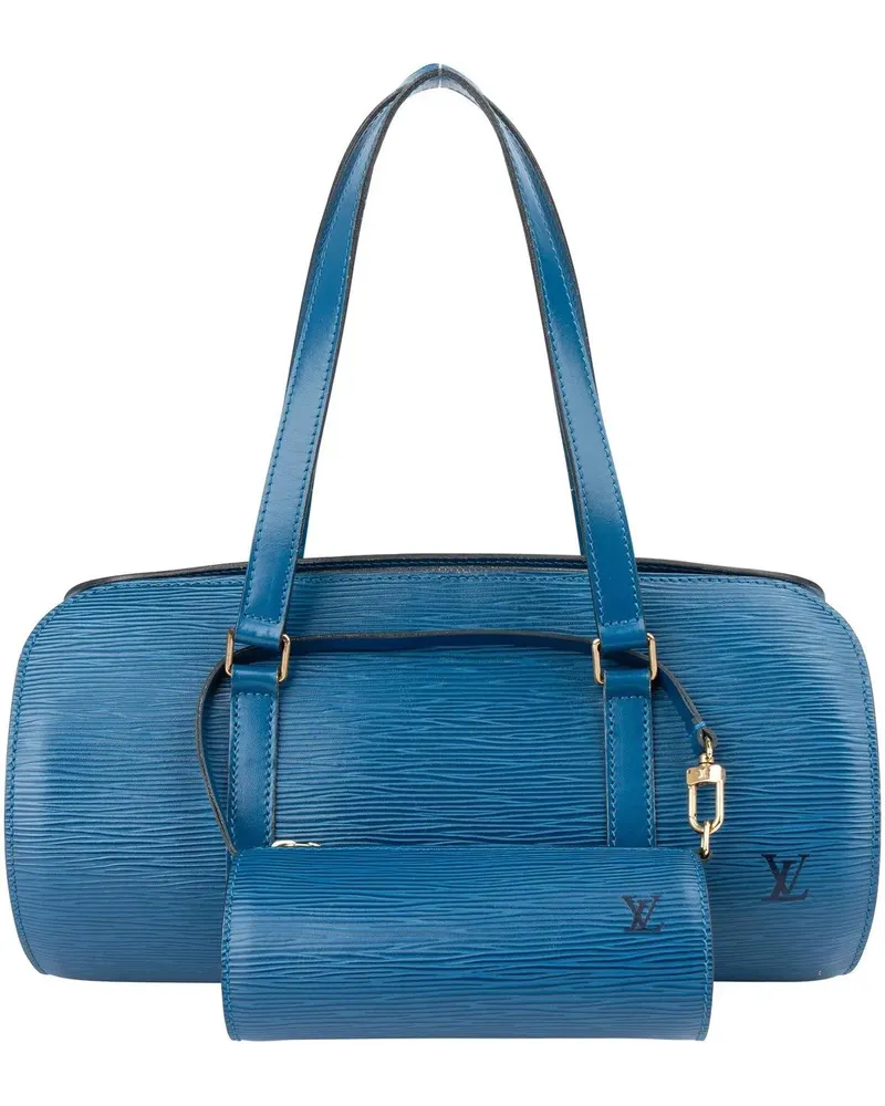 Louis Vuitton Crossbody Bags  Bleu Epi Leather Soufflot Set Handba blau Blau