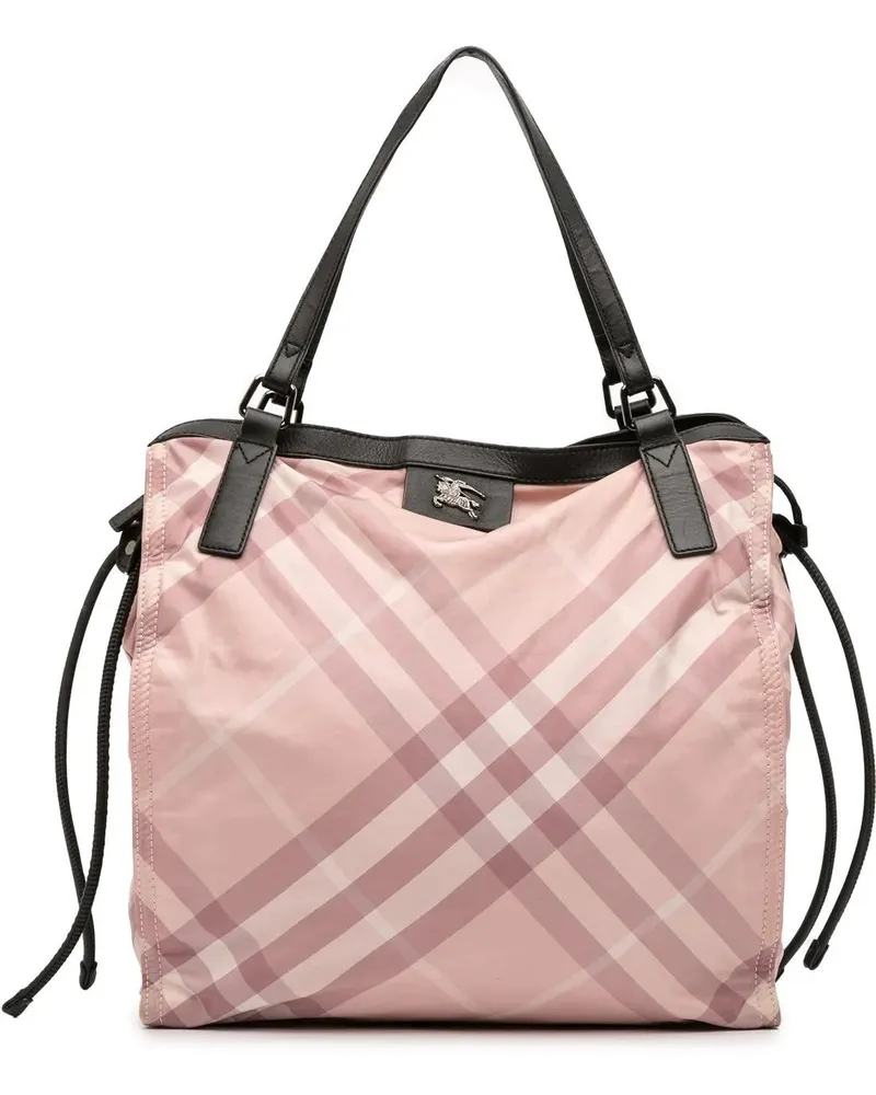 Burberry Shopper Supernova Check Nylon Buckleigh Tote rosa Gold