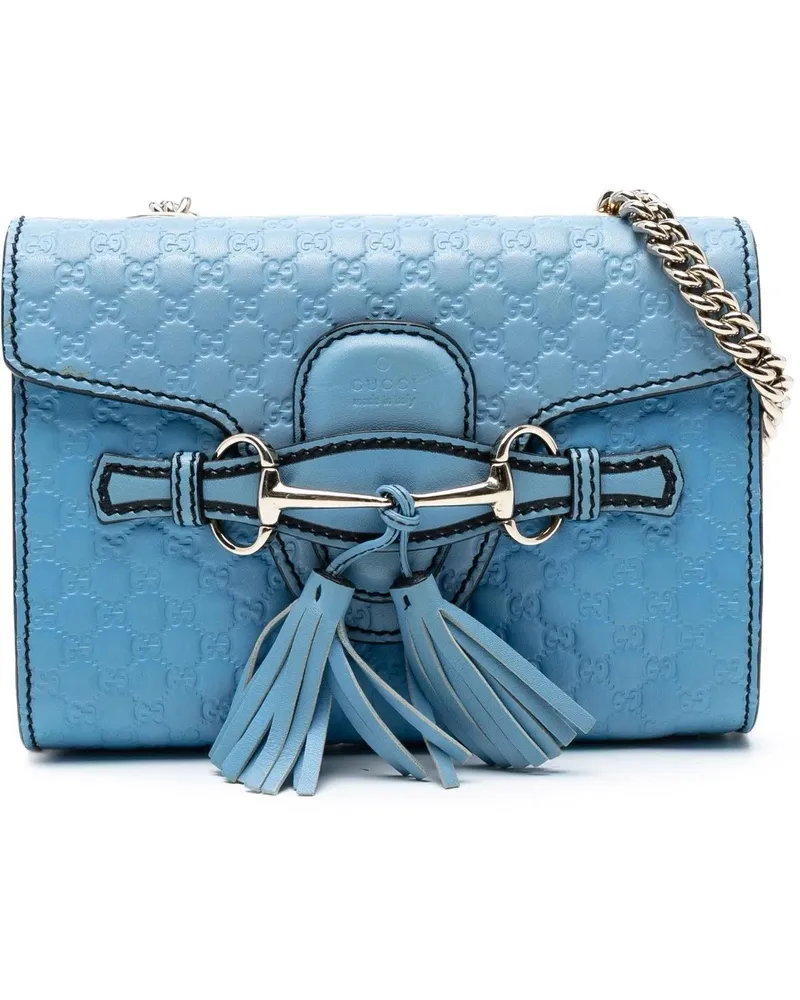 Gucci Hobo Bags Mini Microssima Emily Crossbody blau Blau