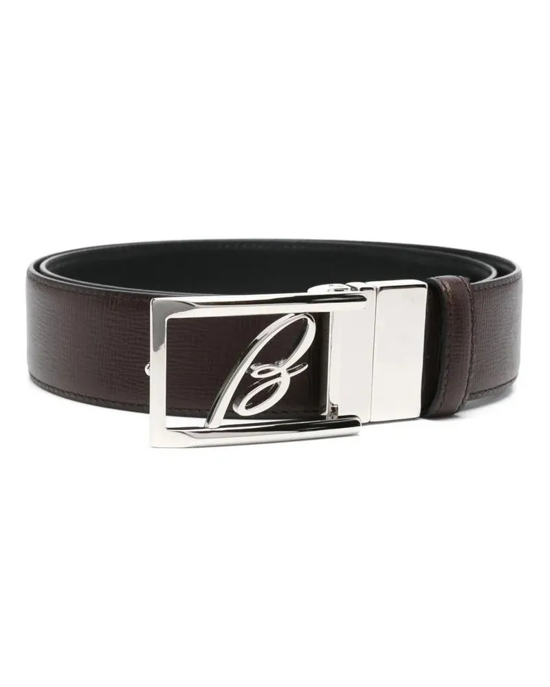 Brioni Gürtel B-Logo H35 Belt braun Braun
