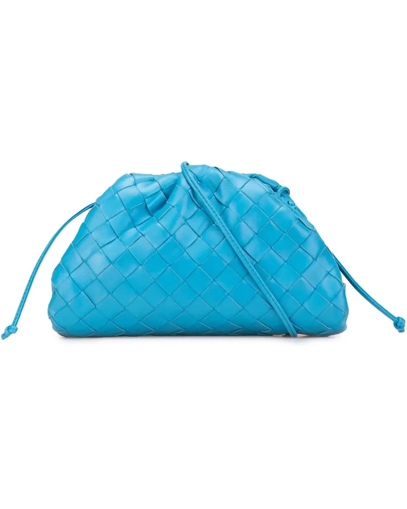 Bottega Veneta Hobo Bags Nappa Intrecciato The Mini Pouch Crossbody blau Blau
