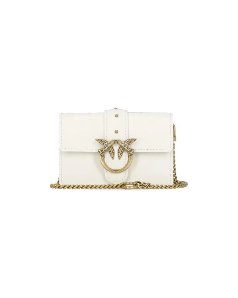 Pinko Hobo Bags Ivory Leather Shoulder Bag beige Beige