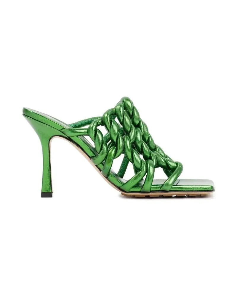 Bottega Veneta Sandalen Green Stretch Mules grün Grün