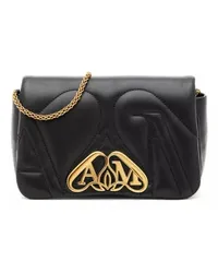 Alexander McQueen Shopper The Seal Mini Black Bag Schwarz