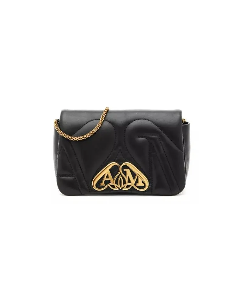 Alexander McQueen Shopper The Seal Mini Black Bag Schwarz