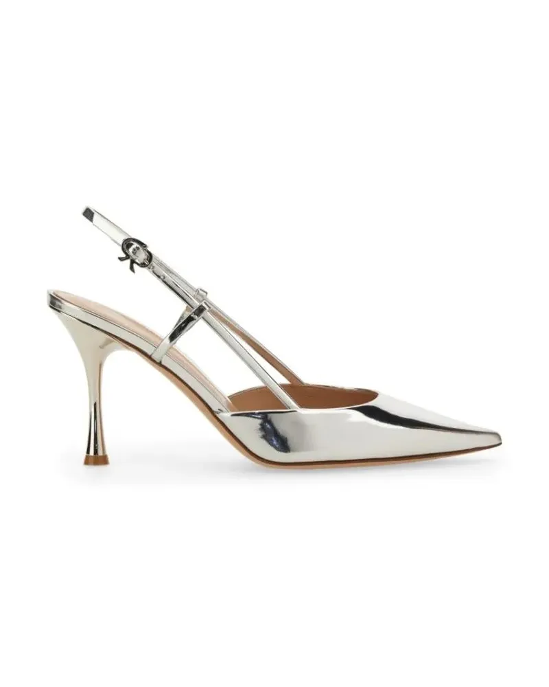 Gianvito Rossi Hohe Schuhe "Ascent" Slingback Heels With Pointed Toe silberfarben 