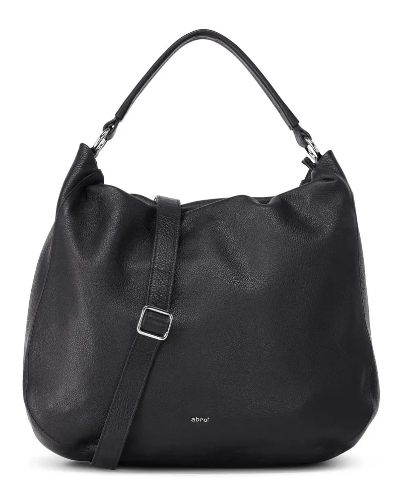 Abro Crossbody Bags Hobo Bag Mia aus Leder schwarz Schwarz