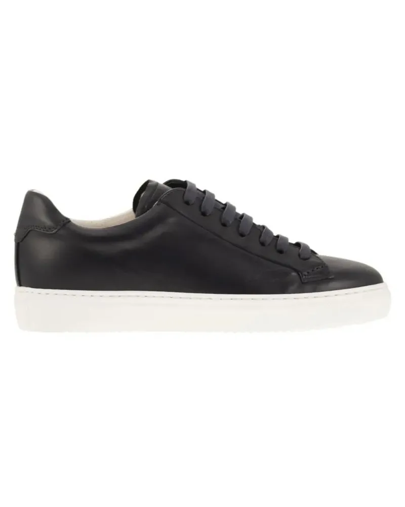 Doucal´s Low-Top Sneaker Smooth Calfskin Trainers With Memory Foam Insole blau Blau